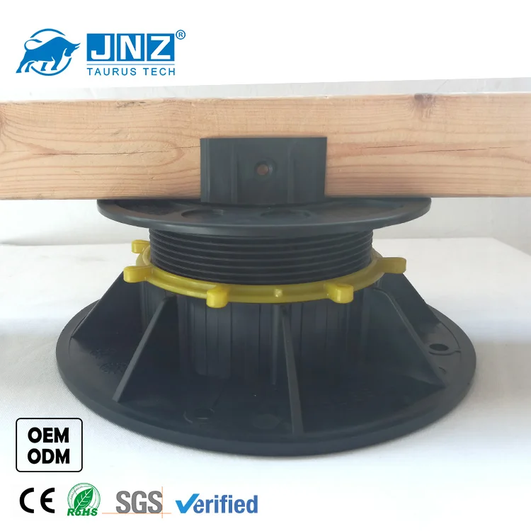 JNZ height adjustable plastic decking pedestal for joist credit deck
