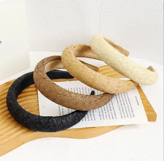 bohemian hair accessories wide strap hair hoop woven hair band