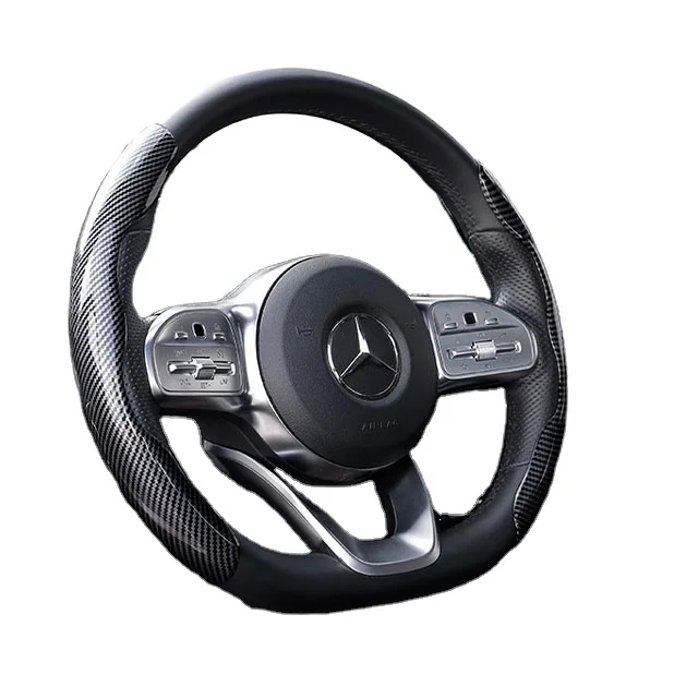 New car interior fashion personality carbon fiber grain steering wheel cover handle cover