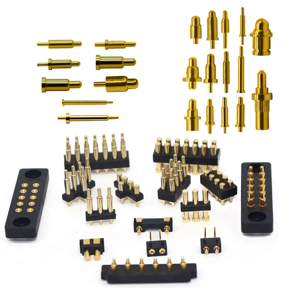 High frequency double head copper pin contact pogo pin thimble charging spring probe sigdouble head pogo pin