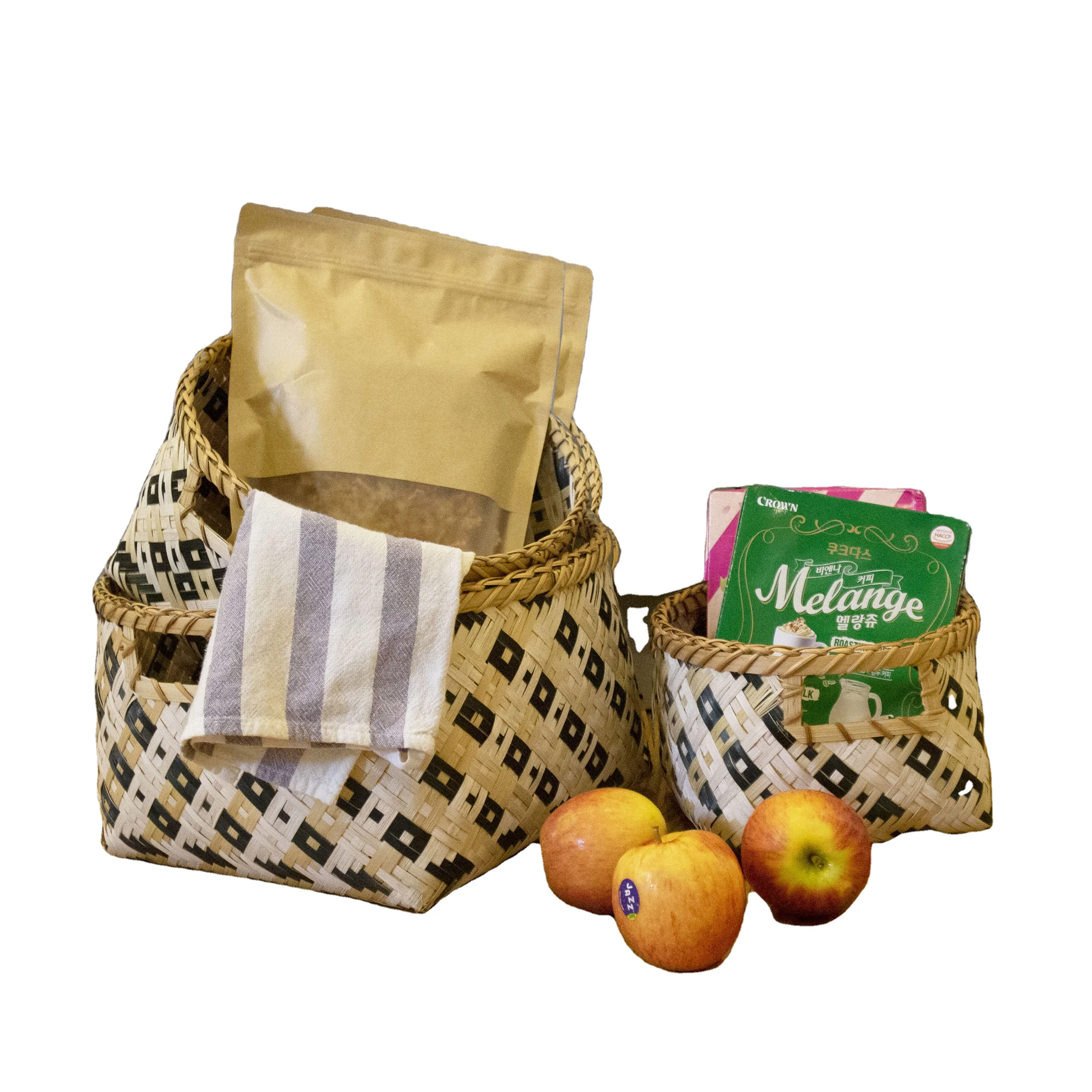 Hot selling eco friendly cheap Canvas storage basket decorative canvas shopping baskets home decor from Viet nam 2021