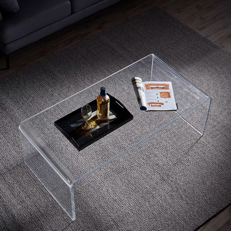 Nordic rectangle coffee table creative  plexi glass coffee table acrylic simple coffee table