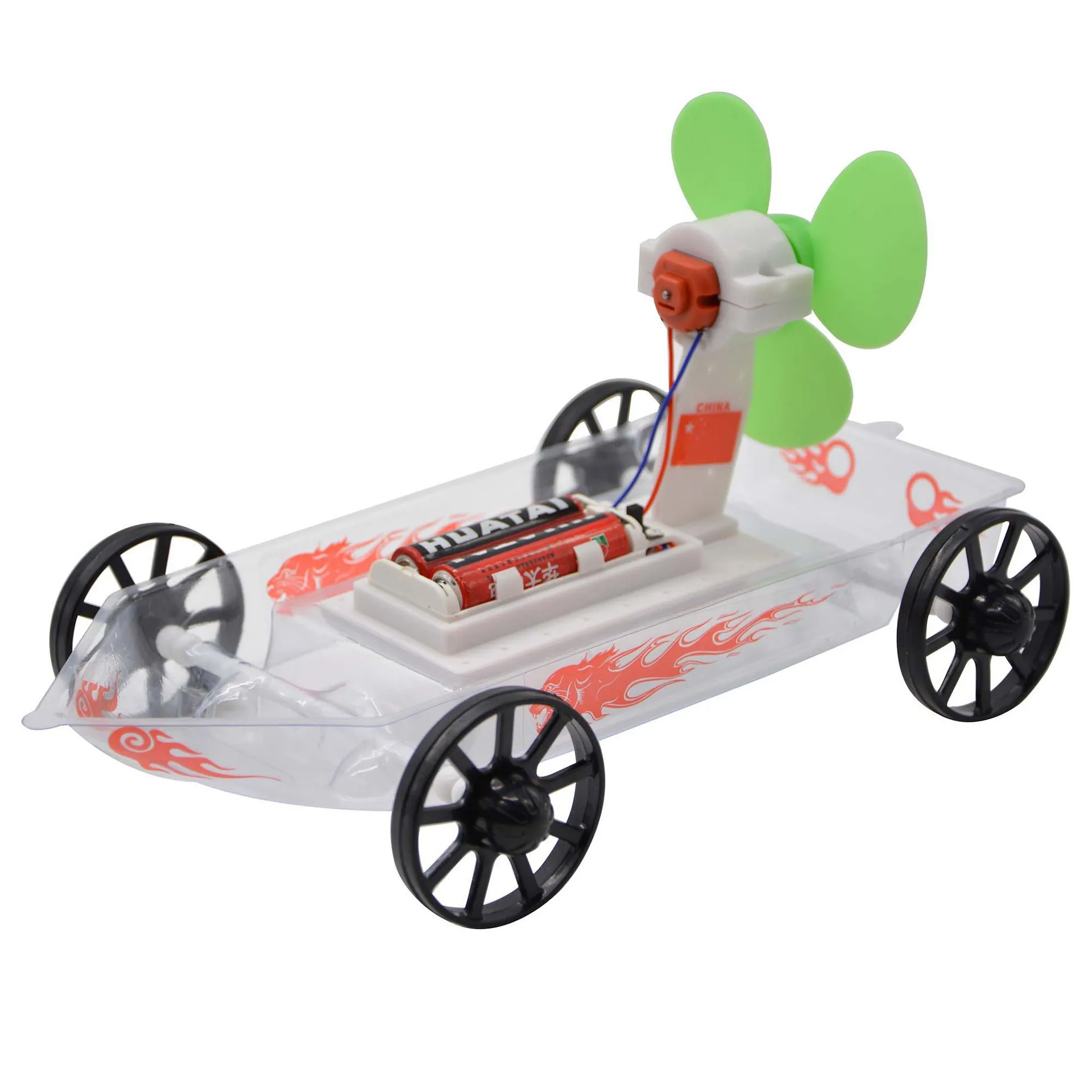 DIY Amphibious Vehicle Aerodynamic Ship Model for Student Kids Electric Fast Boat Technology Small Production Riding Wind
