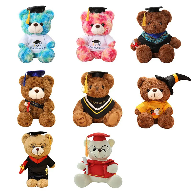 custom stuff plush animal manufacturer make graduation bear soft toy
