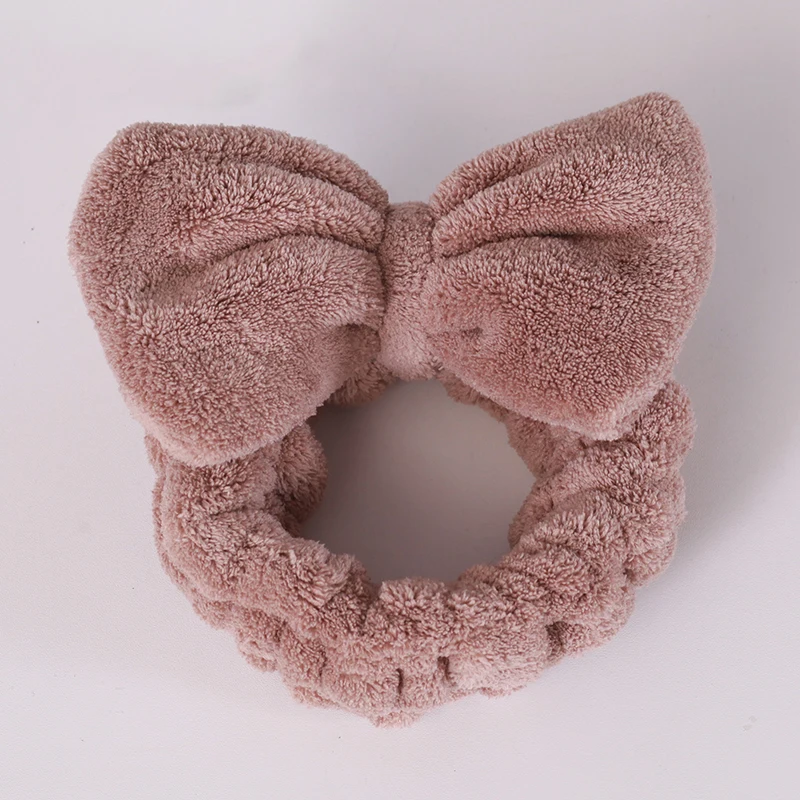 
Coral velvet microfiber hair band wrap spa towel headband for women bath 