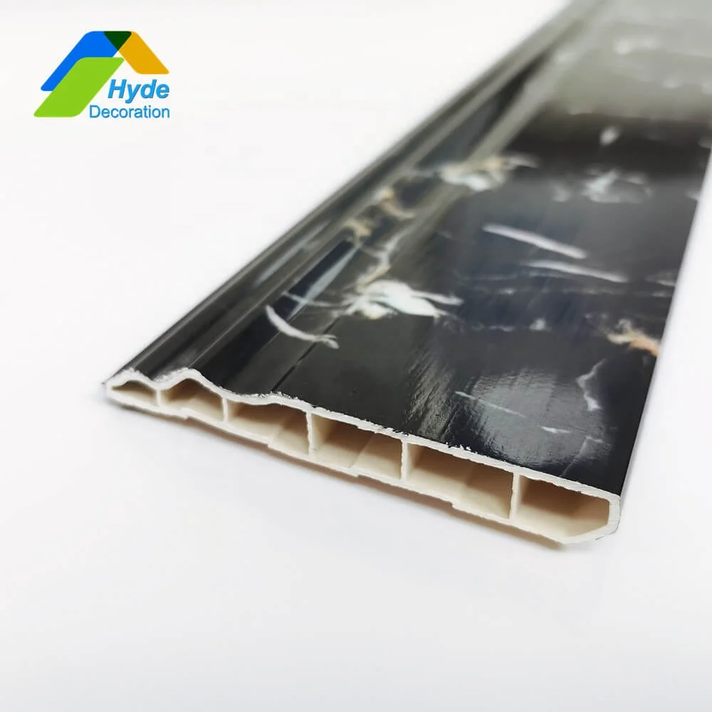 9mm Height Marble Color PVC SPC Flooring Accessory Plastic Skirting Board