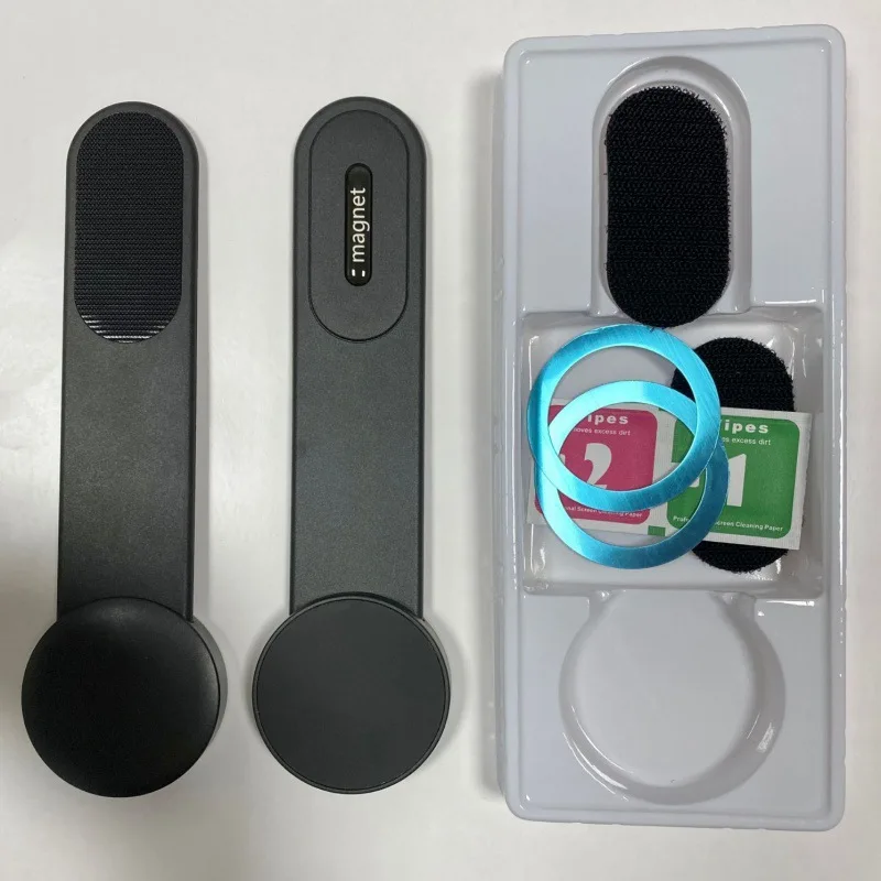 Strong magnet dashboard flexible bendable adhesive car plate holder magnetic car phone holder 360 rotation magnet phone holder