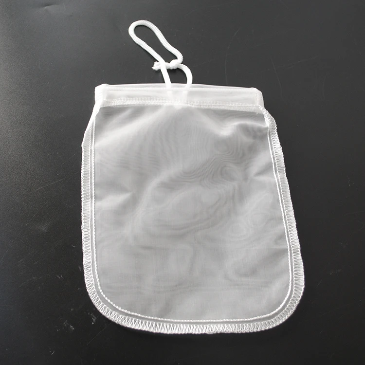 Reusable Nylon / Organic Cotton Mesh Nut Milk Filter Bag for All Purpose Food Strainer
