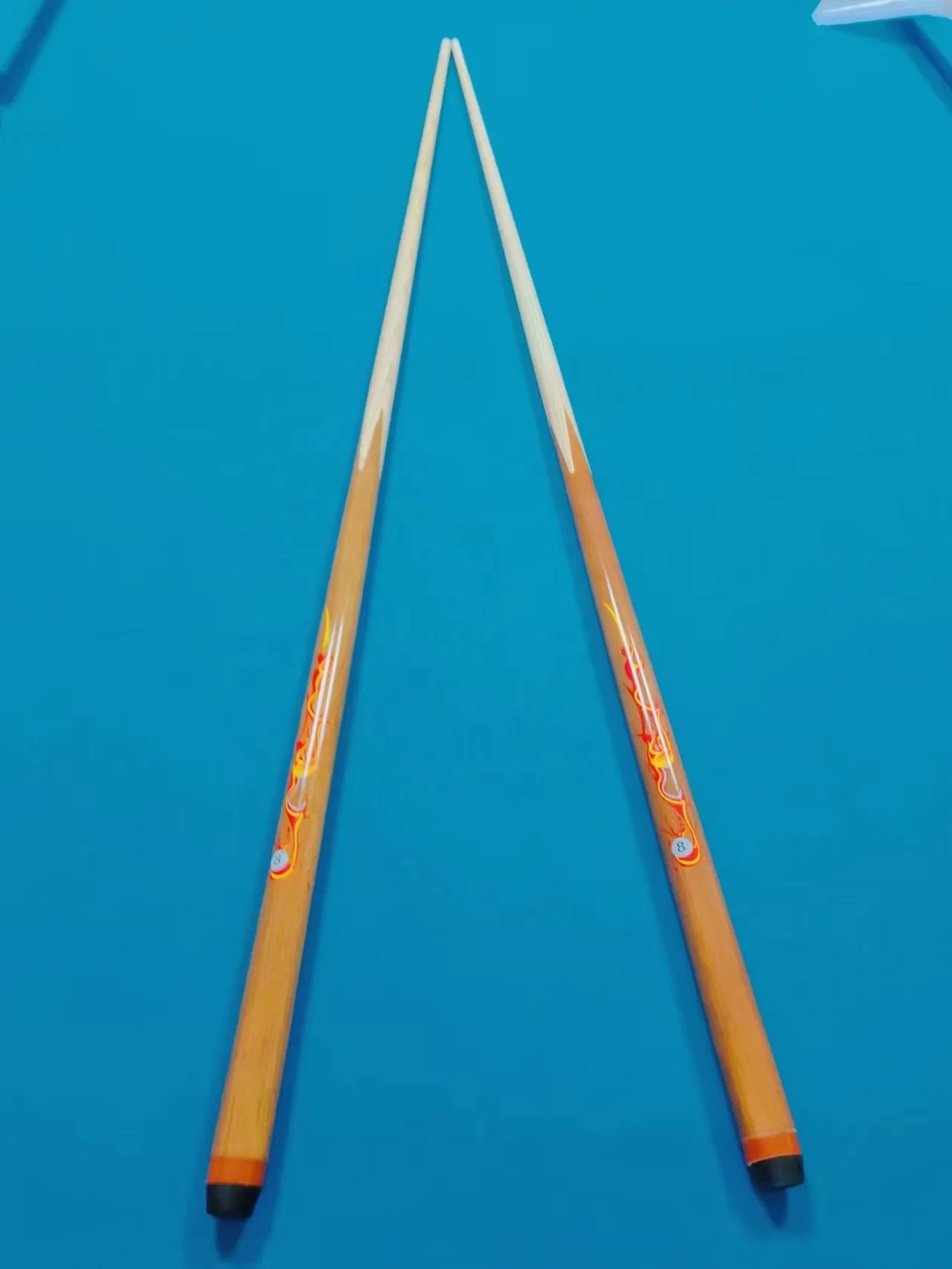 120cm Cheap Price 1-pc solid Wood Snooker Nine-Ball Training Pool Billiard Cue Stick