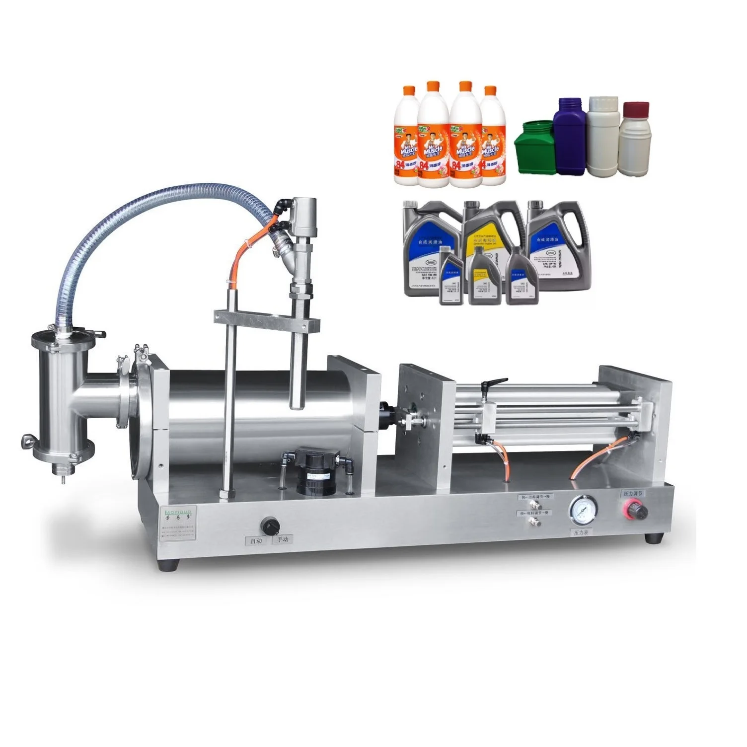 Customized Factory Price Automatic Liquid Filling Machine 50ml--1000ml Piston filler
