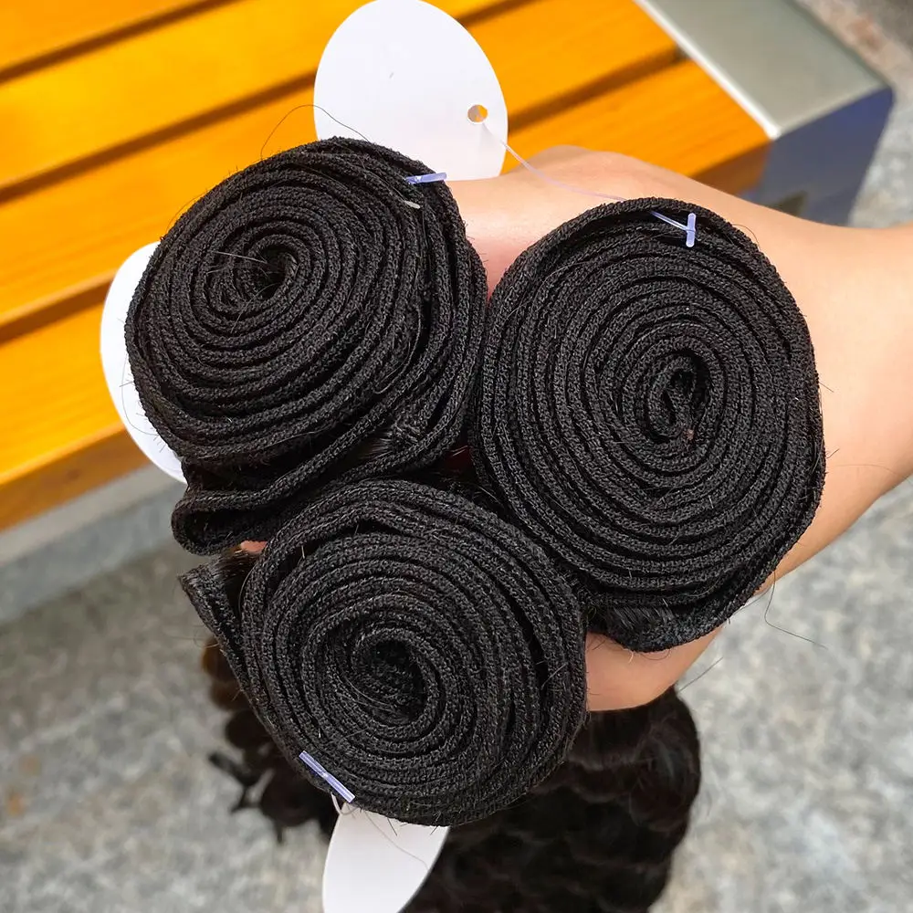 GS hair company guangzhou wholesale market spring curly deep wave virgin brazilian hair bundles for biack women