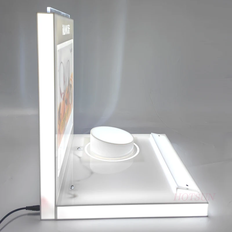 Custom Light Up Digital 3C Product exhibition stand Desktop LED Acrylic Display Rack
