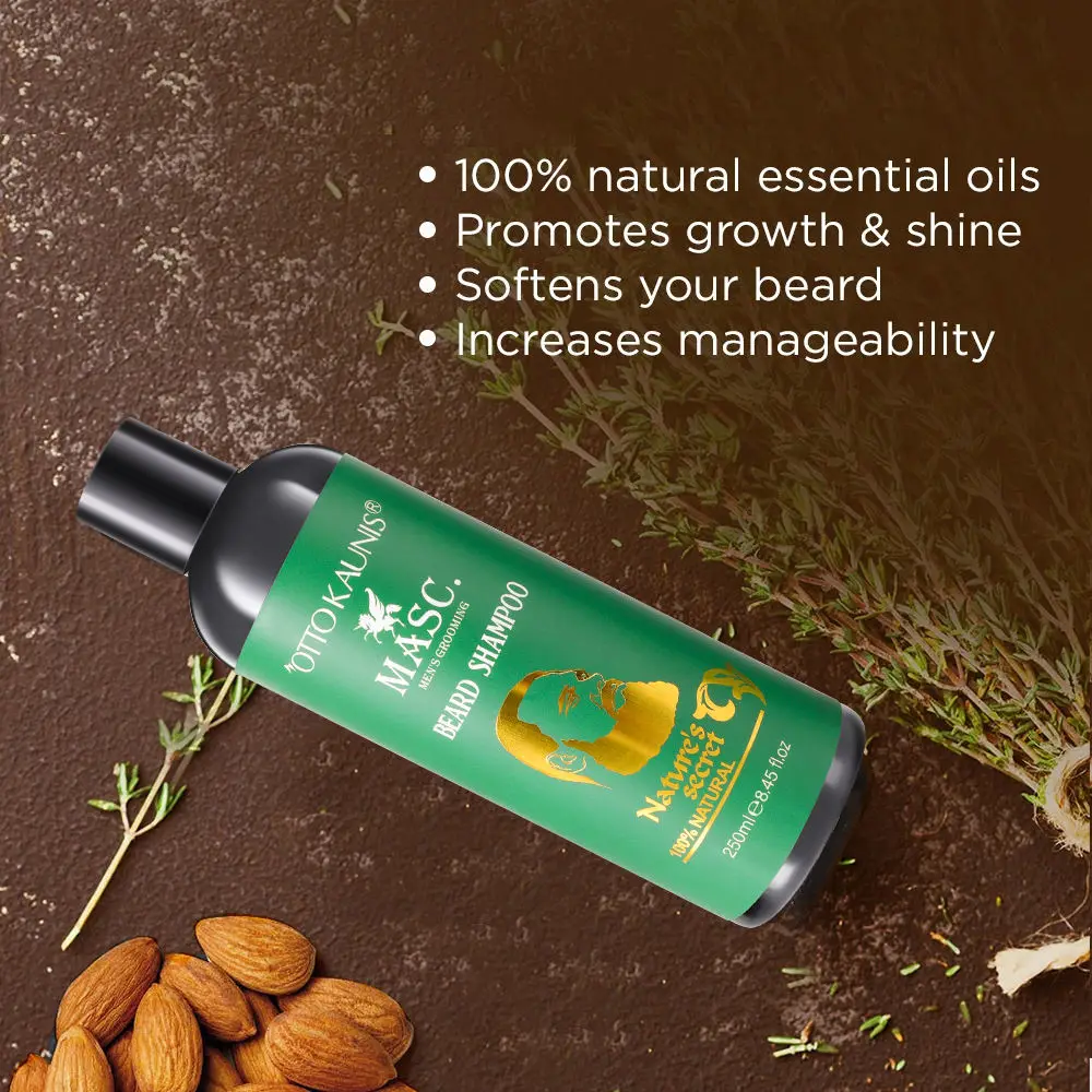 Factory Price OEM Professional Organic Beard Growth Oil Beard Care Kits with Beard Wash and Conditioner