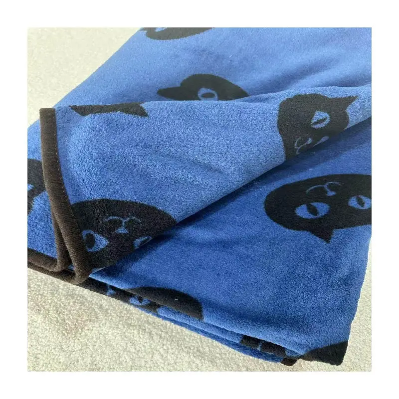 print double sides soft flannel fleece coral fleece blankets customized