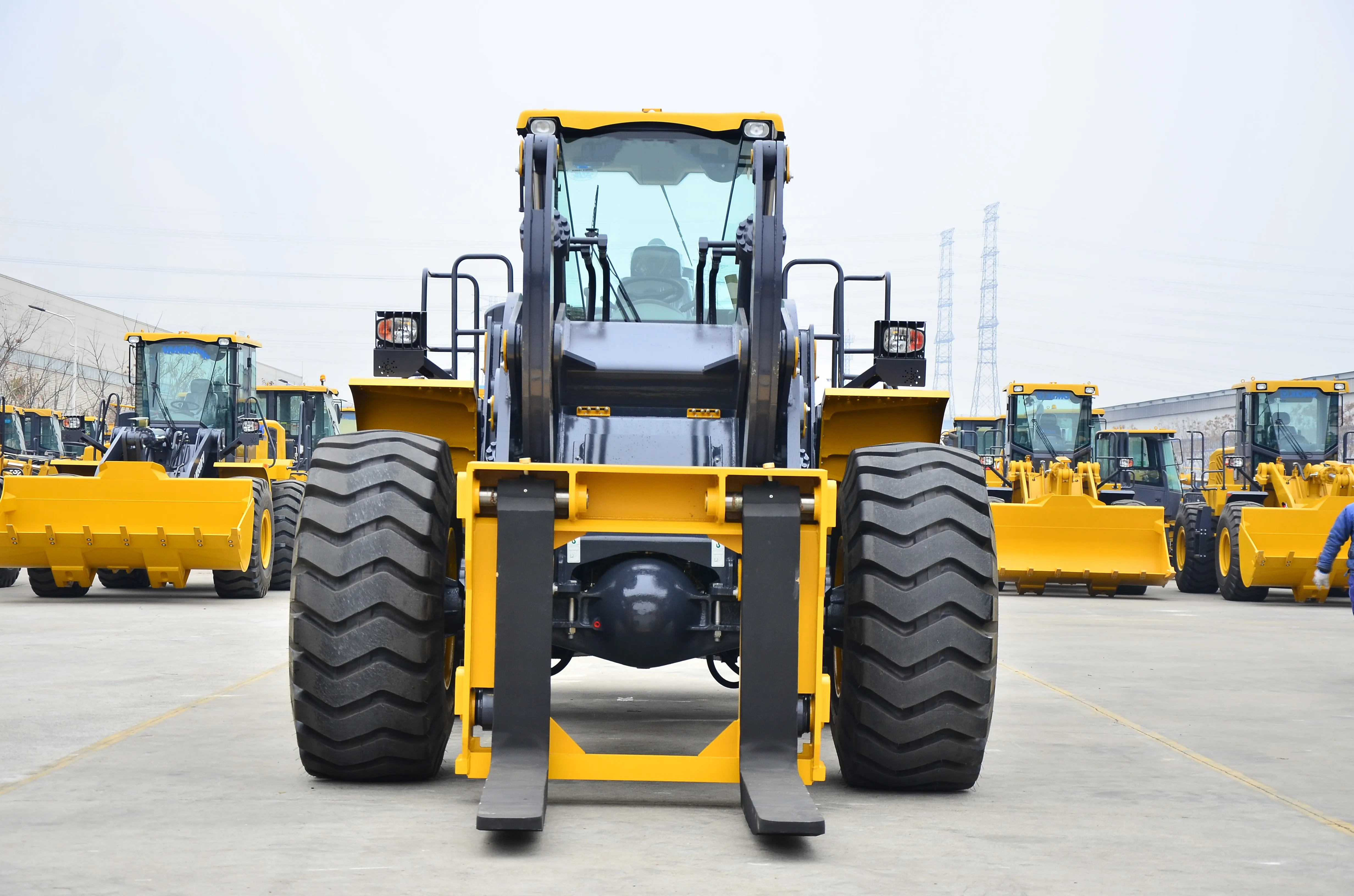 Hot Selling China New Small Lw600kN-T25 25 Ton Stone Fork Forklift Front Loader 25ton Front End Wheel Forklift Loader Best Price