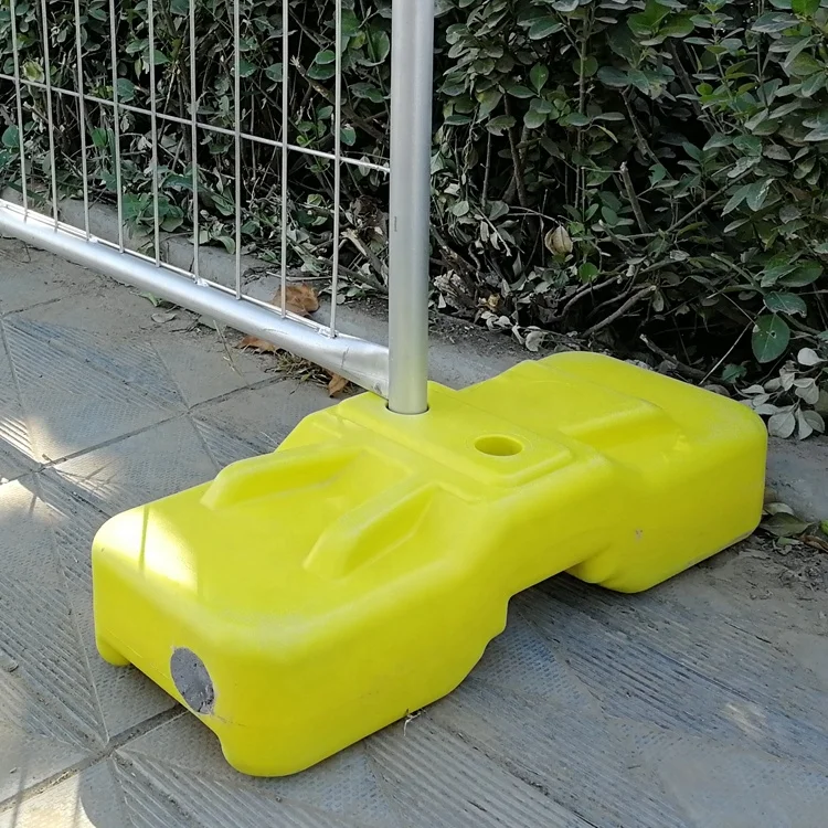 Eco-Friendly Blow Moulded Plastic Feet for Temporary Fence Easily Assembled Concrete Filled Steel Frame for Wire Usage