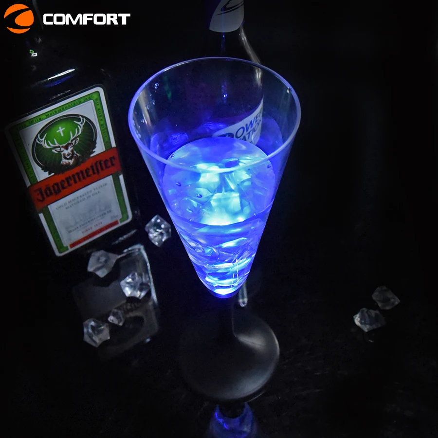 Party Nightclub Colorful Flashing LED vokda Glass Cup Replaceable Battery Led Cup
