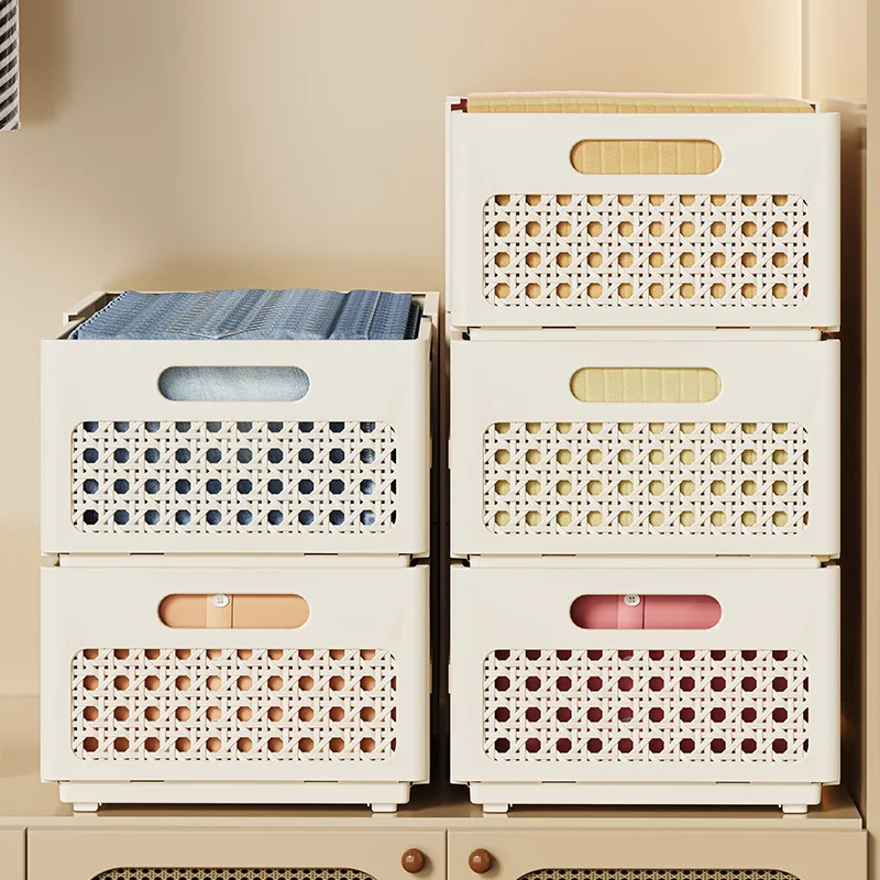 Durable Sustainable Retractable Storage Bin Multifunctional Organizer Box Telescopic Plastic Storage Basket