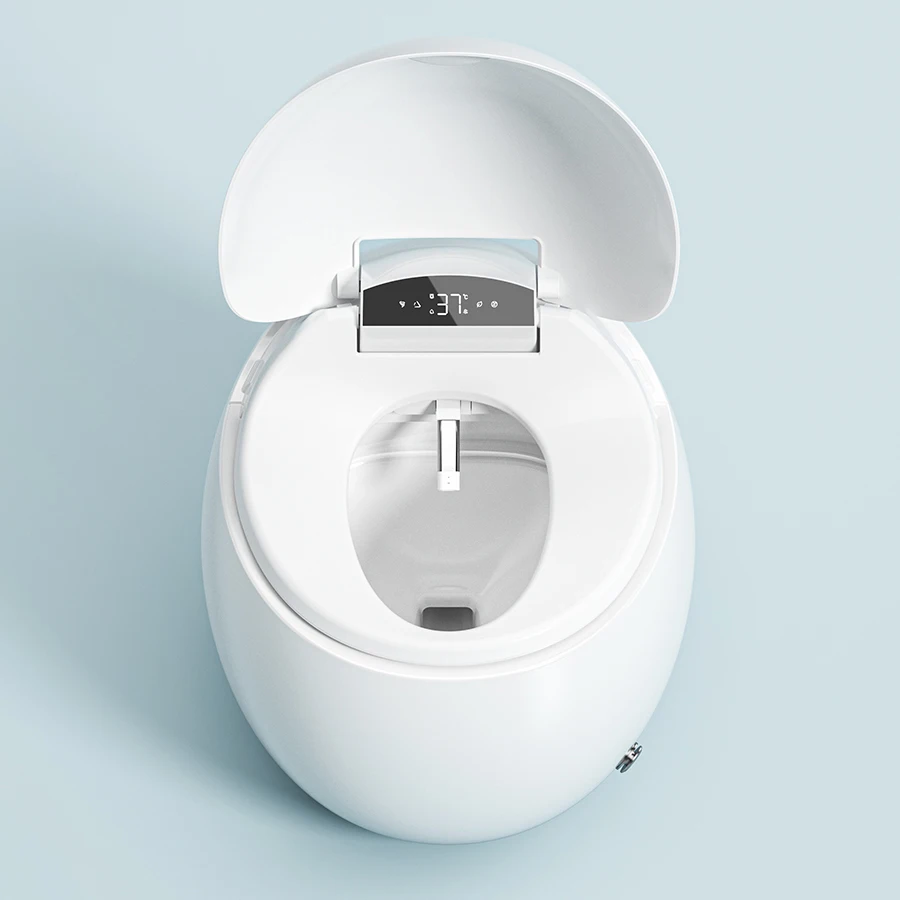 Joynfortune 2023 ultrashort egg shaped design smart auto toilet ceramic electric one piece intelligent wc for small bathroom