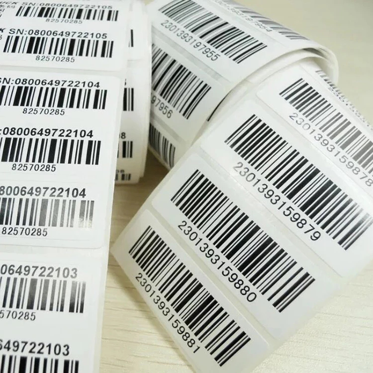 
Wholesale Custom Self-adhesive bar code sticker roll 