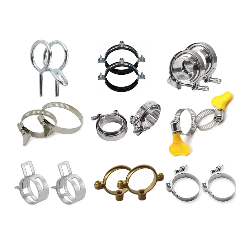 33-57mm 40-64mm 44-67mm 304, Stainless Steel Germany American Type Double Wire Hose Clamp Adjustable Pipe Clamp Hose Clamps/
