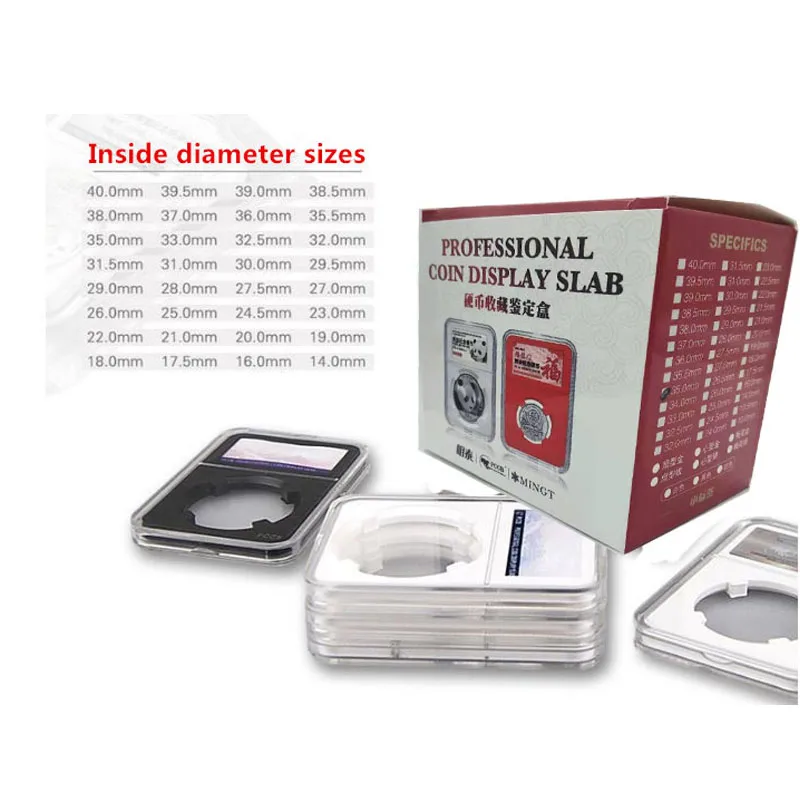 Factory direct sales Outstanding Quality Plastic box coin slab coin holder white and black color