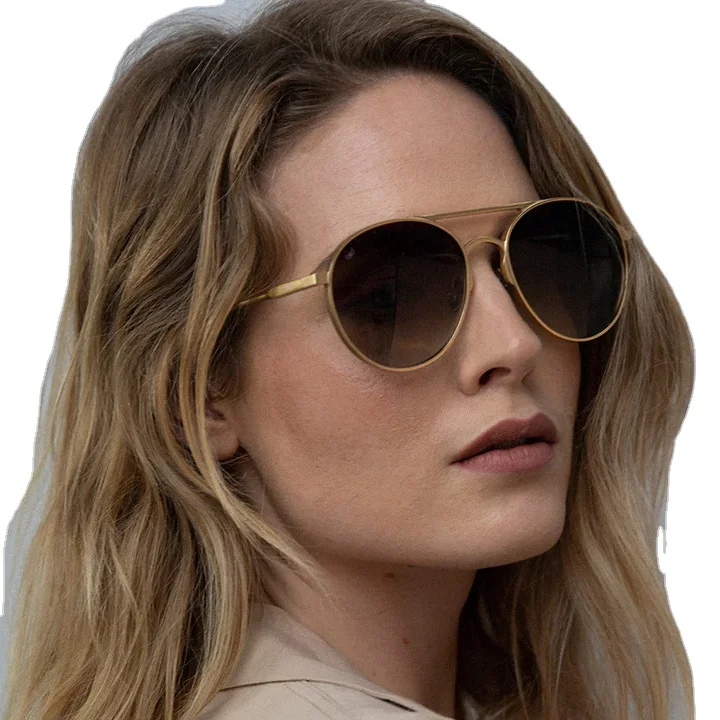 Korean version of round sunglasses with metal frame popular on the internet retro casual  ins small and fresh glasses  women