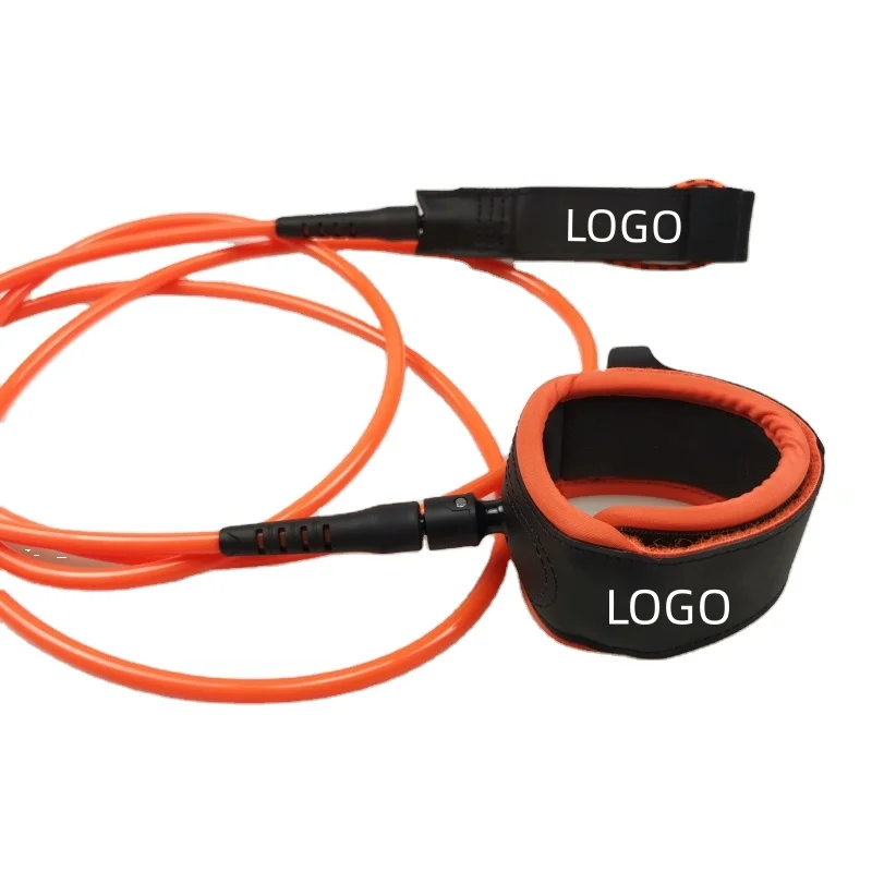 Surf Leash Costom Tow Rope Surf Big Wave Ski Waterproof Summer Beach Adjustable Wax Leg Rope Surfing Leash