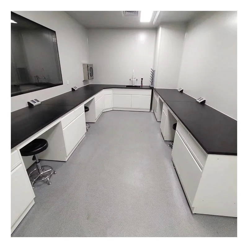 Lab table with reagent shelf drawer physical chemistry medical lab furniture customized laboratory workbench