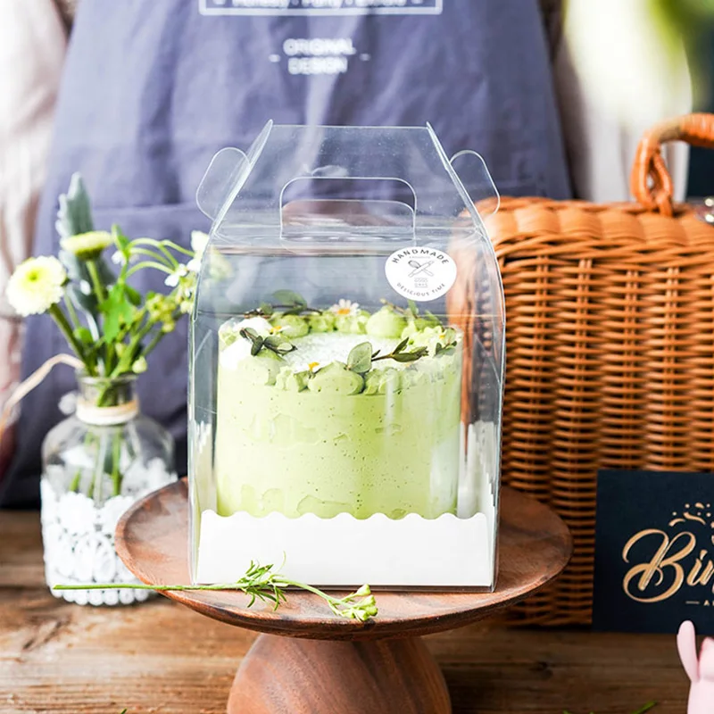 Wholesale Various Sizes Transparent Paper Cupcake Container Cupcake Box Cup Cake Boxes In Bulk Cupcakes Box 12 Holes