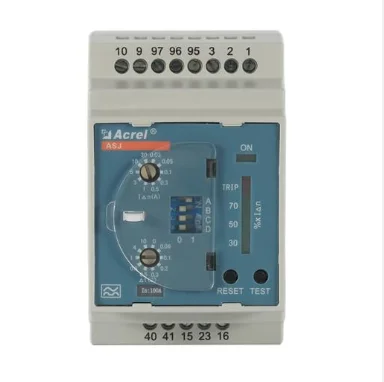 ASJ10-LD1C Din Rail Earth Leakage Fault Protection Relay Residual Current Relay For Electrical Circuit Protection