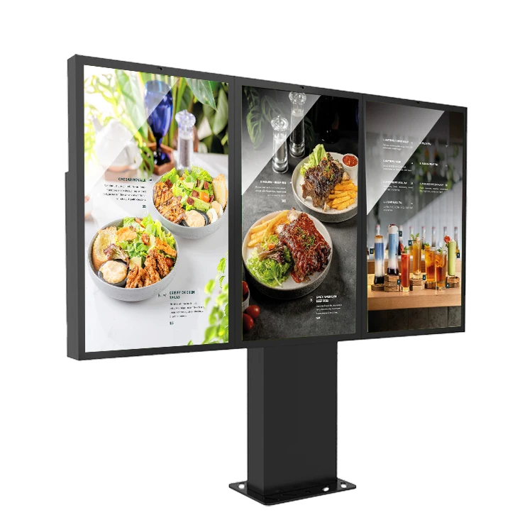 IP67 outdoor smart menu boards waterproof digital signage 1*3 outdoor drive thru digital menu boards