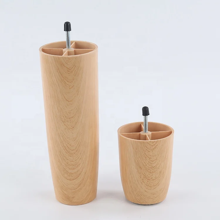 Free samples cone type  wooden grain mat surface plastic legs ABS furniture foot