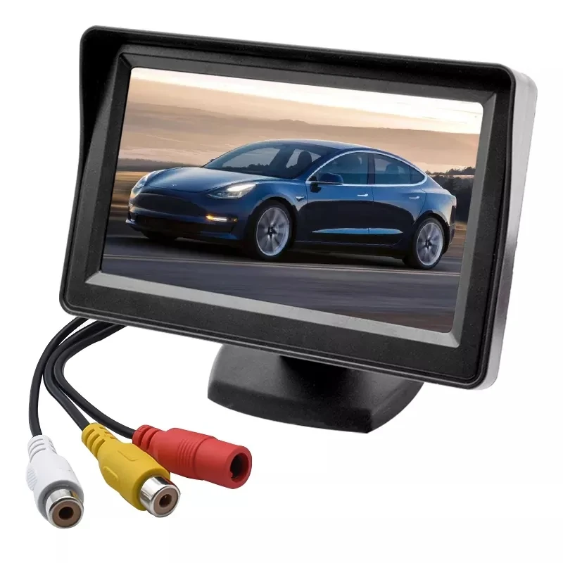 Durable Using Low Price 4.3 Inch Tft Car Rear View Monitor With 2 Video Input AV Input
