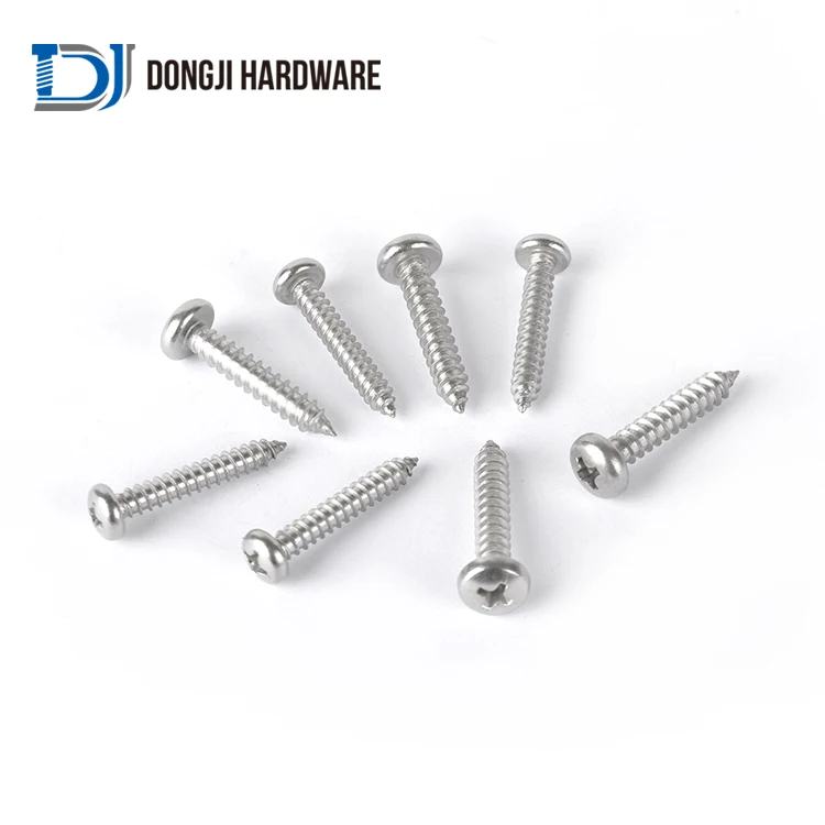 Dongji Ready to Ship Pan Head Self Tapping Screw Stainless Steel Fasteners Screws Self-Tapping Screws