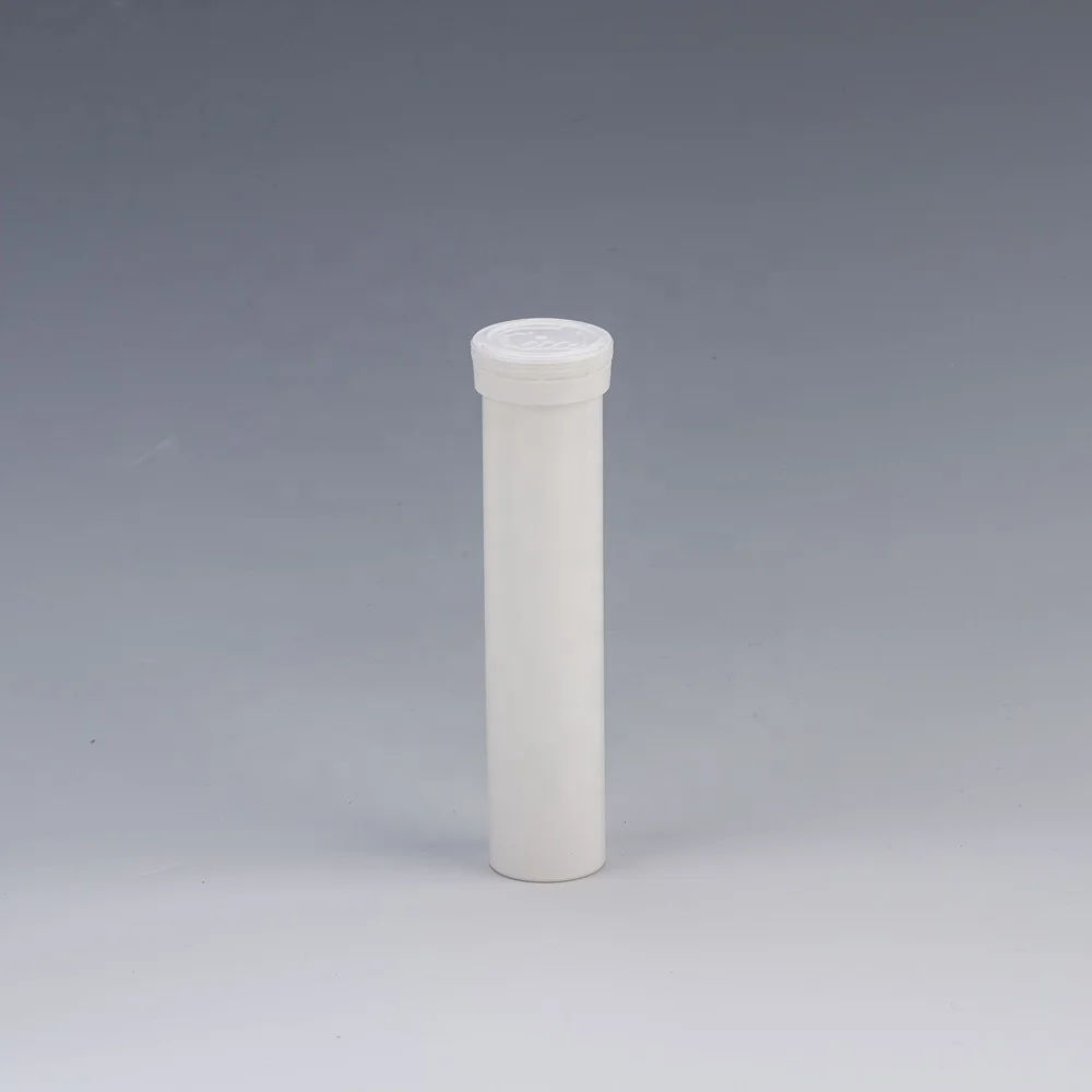 GMP clean workshop OEM pp tablet multivitamin vitamin c effervescent tablet bottle plastic tube package with desiccant