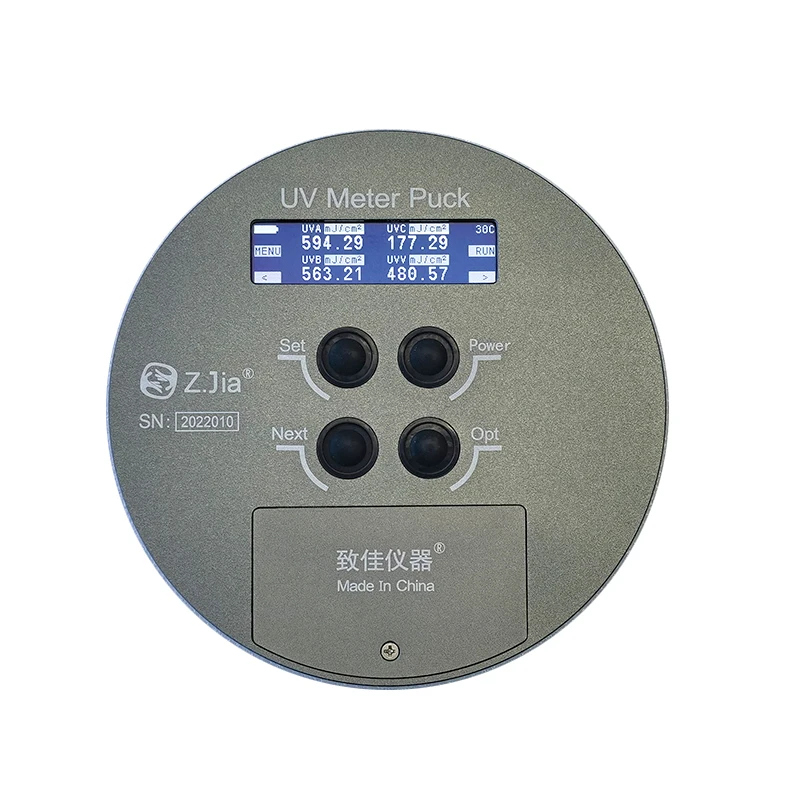 UV Meter Puck Four Band UV Energy Meter Four Channel Energy Meter UVA/UVB/UVC/UVV
