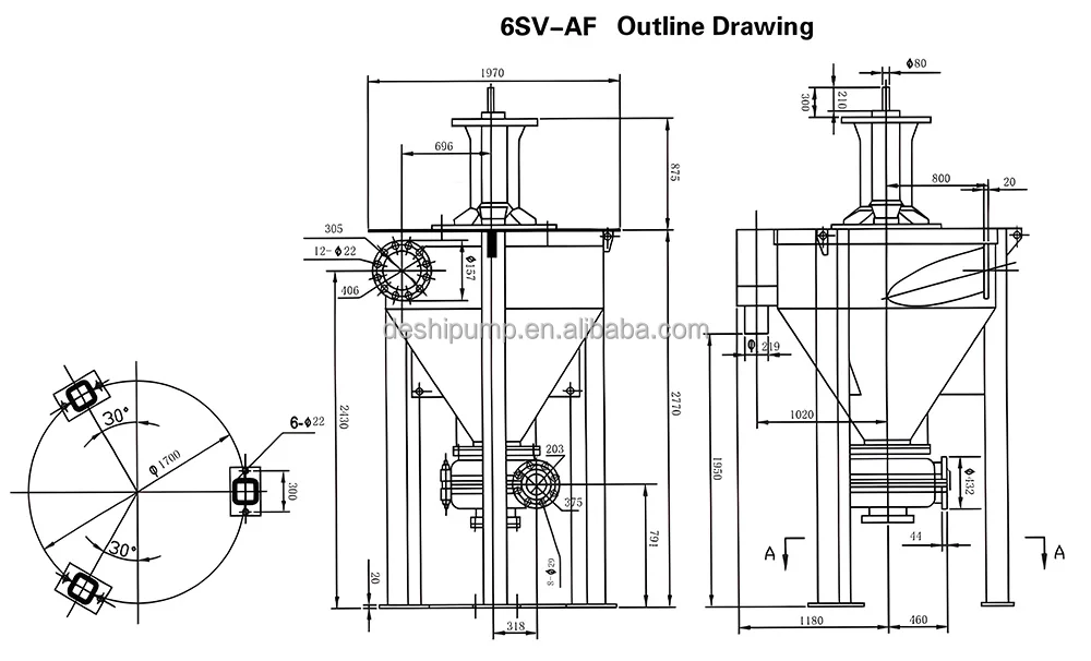 6SV-AF outline drawing