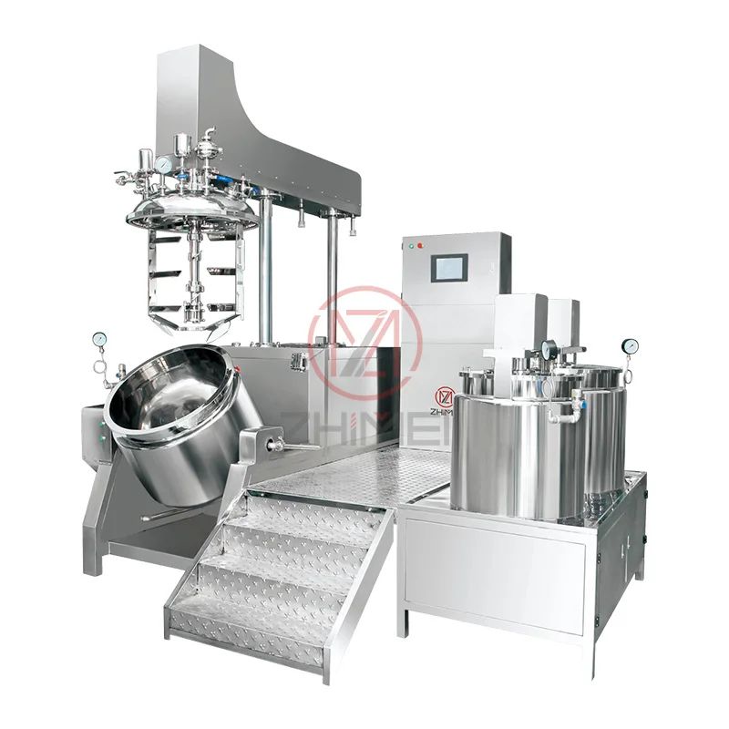 High speed homogeneous emulsifying equipment high shear vacuum homogeneizer emulsifying Toothpaste Mayonnaise Mixing Machine