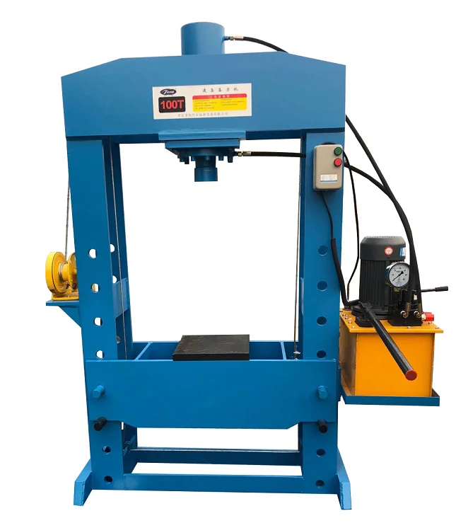 Electric and manual 100 ton electric hydraulic press machine with winch