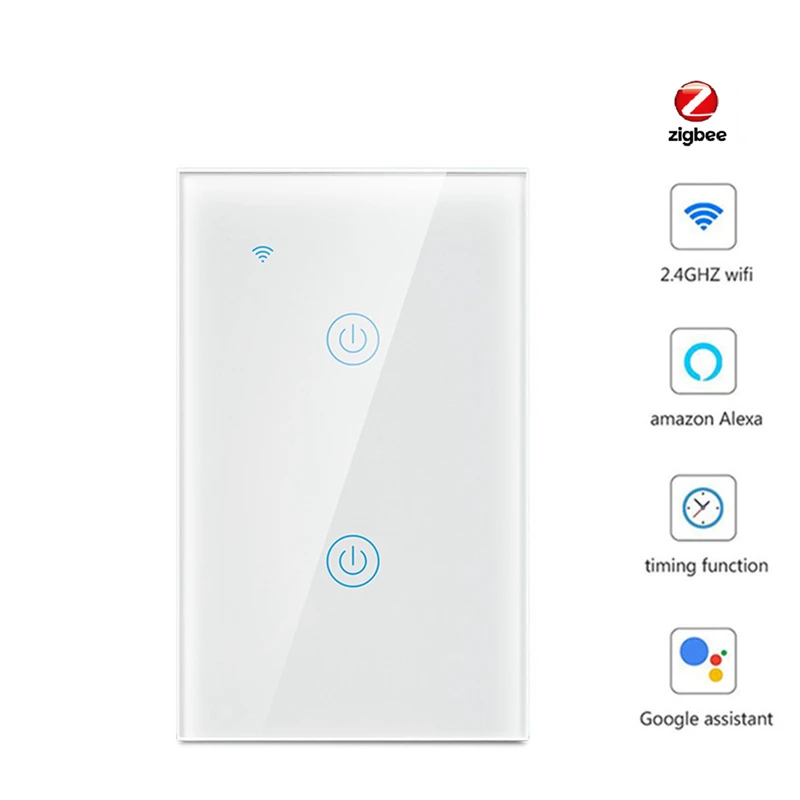 G-Tech Plus Wireless Tuya App Zigbee Smart Wall Switch Voice Control Light Switches Work Alexa Echo Google Home
