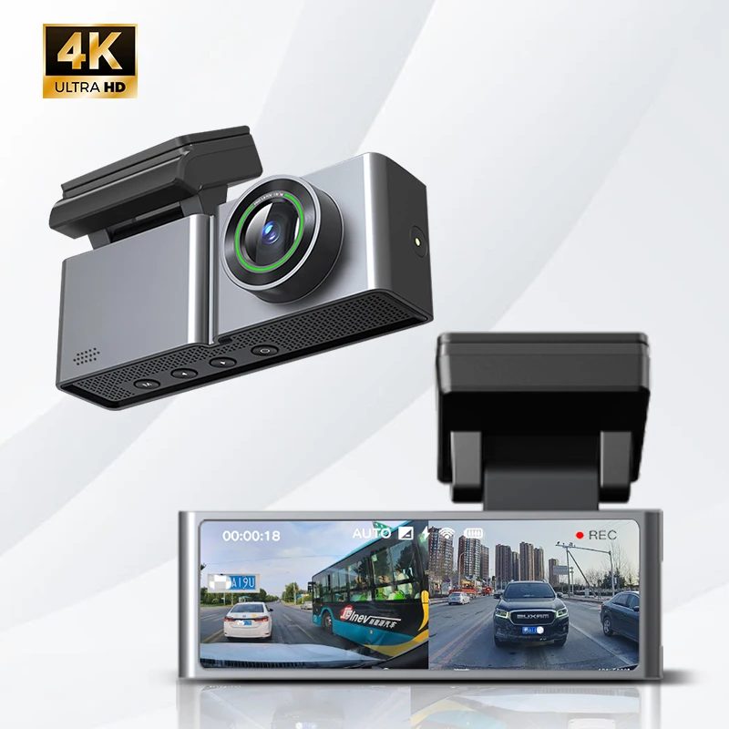 Dash cam 2k 4k with gps Dual lens dash camera car dvr 4k wifi with app front and rear dual 2 channels 4k dash cam