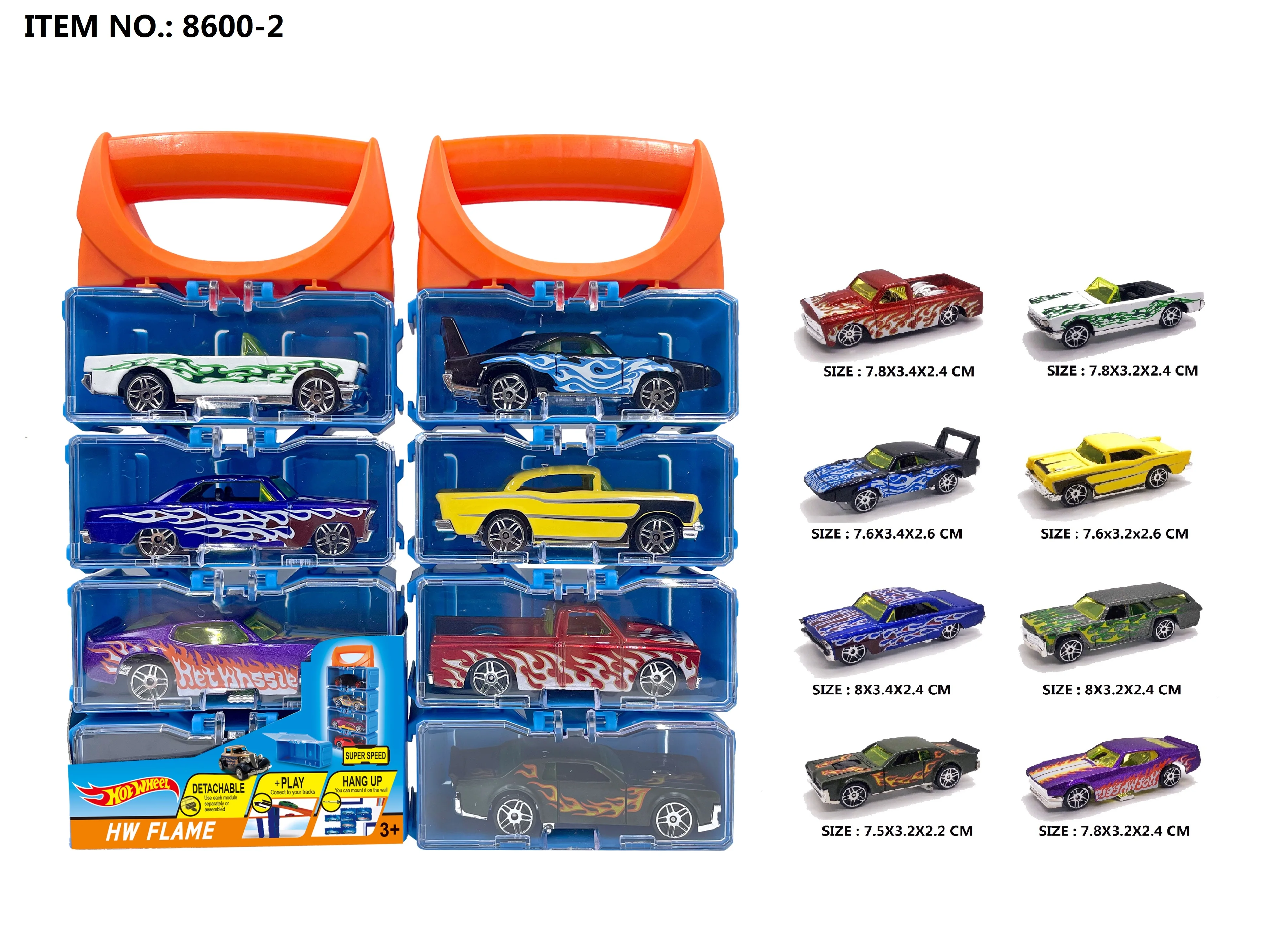 Wholesale 1:64 Scale 4-Piece Set of Premium Alloy Metal DIY Portable Box Model Cars Pull-Back Action Toy Vehicles for Kids 3+