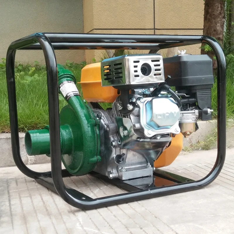 7HP High-Pressure 2.5 Inch Farm Irrigation Cast Iron Gasoline Engine Fire Fighting Fuel Tank Electric Start High Lift Water Pump