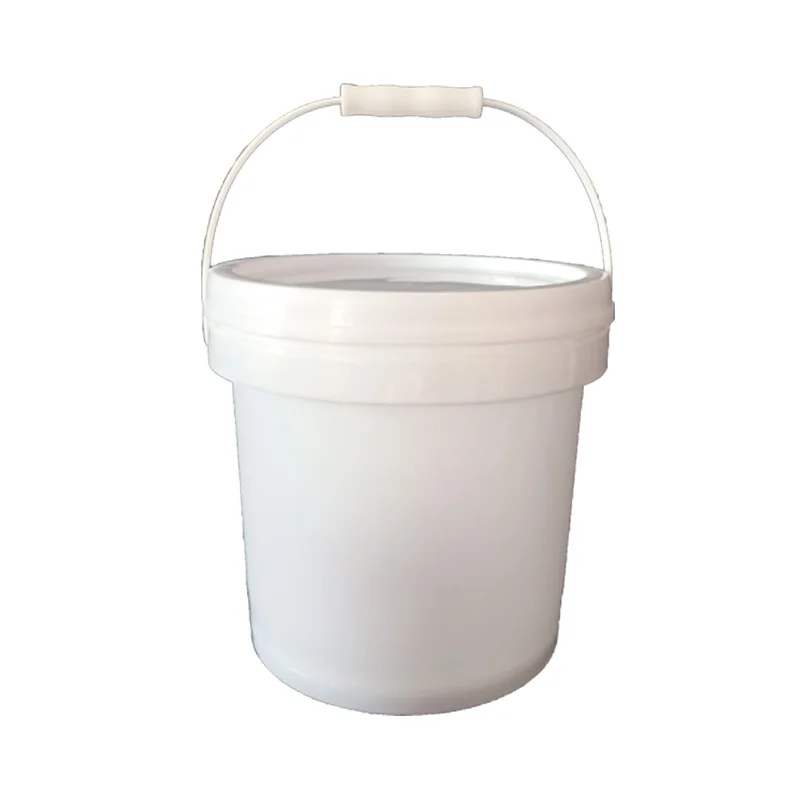 Recyclable clear round plastic bucket with lid wholesale leak proof food grade buckets custom print