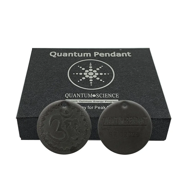 Wollet EMF Protection Negative Ion Energy Volcanic Lava Scalar Energy Quantum Pendants with Gift Box and Energy Card