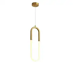 Nordic U Shape Led Lamp Modern Gold Pendant Light Bedroom Dining Room Bar Pendant Light Chandelier