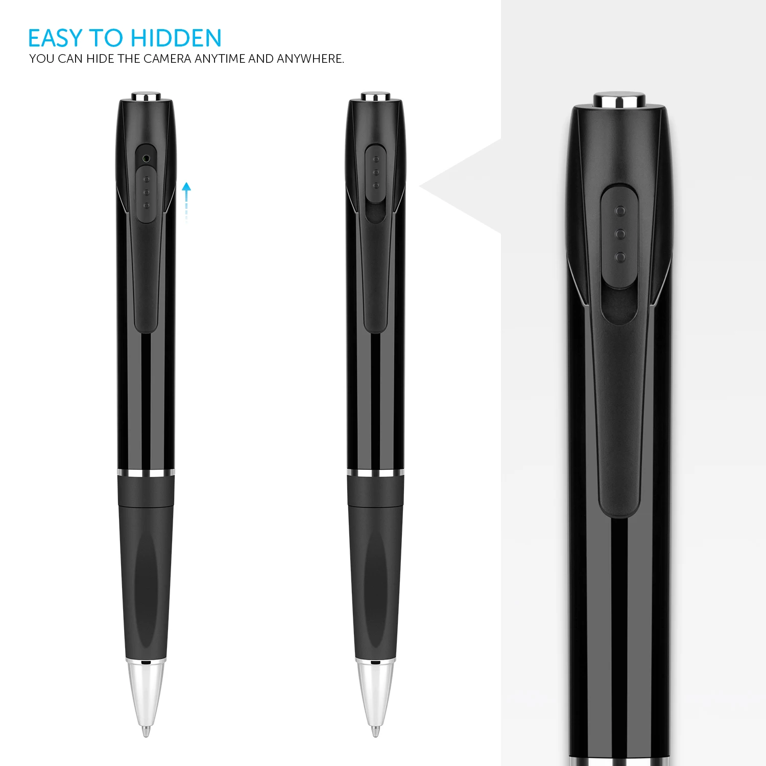 Mini top sale ultra FHD recorder with 4hours battery send audio and video recording 32gb memory card hidden pen camera 1080p