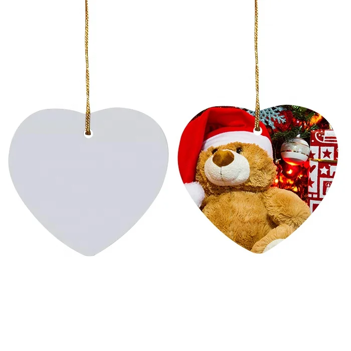 Prosub Custom Personalized DIY Photo Oval Sublimation White Blanks PBT Plastic Christmas Ornaments