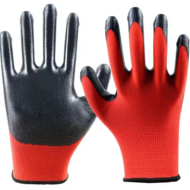 Wear resistant King Nitrile Protective Gloves breathable impregnated rubber industrial protective gloves